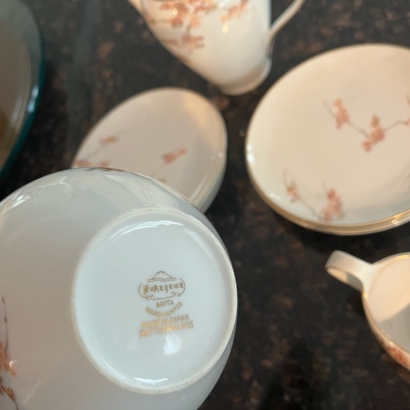 FUKAGAWA Arita Japanese Vintage Hand Painted Tea Set 21pc - Picture 6 of 9